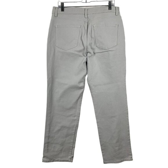 Gloria Vanderbilt Amanda Light Gray High-Rise Straight Leg Jeans Womens Size 14 - Picture 3 of 14